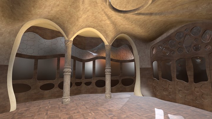 CASA BATLLO INTERIOR - ANTONI GAUDI 3D Model