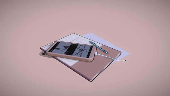 Phone And Charm 3D Model