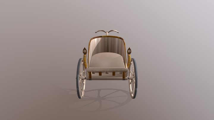 Rimska dvokolica-kočija 3D Model