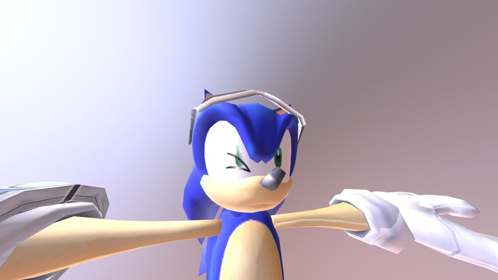 Wii - Sonic Riders Zero Gravity - Sonic Cutscene 3D Model