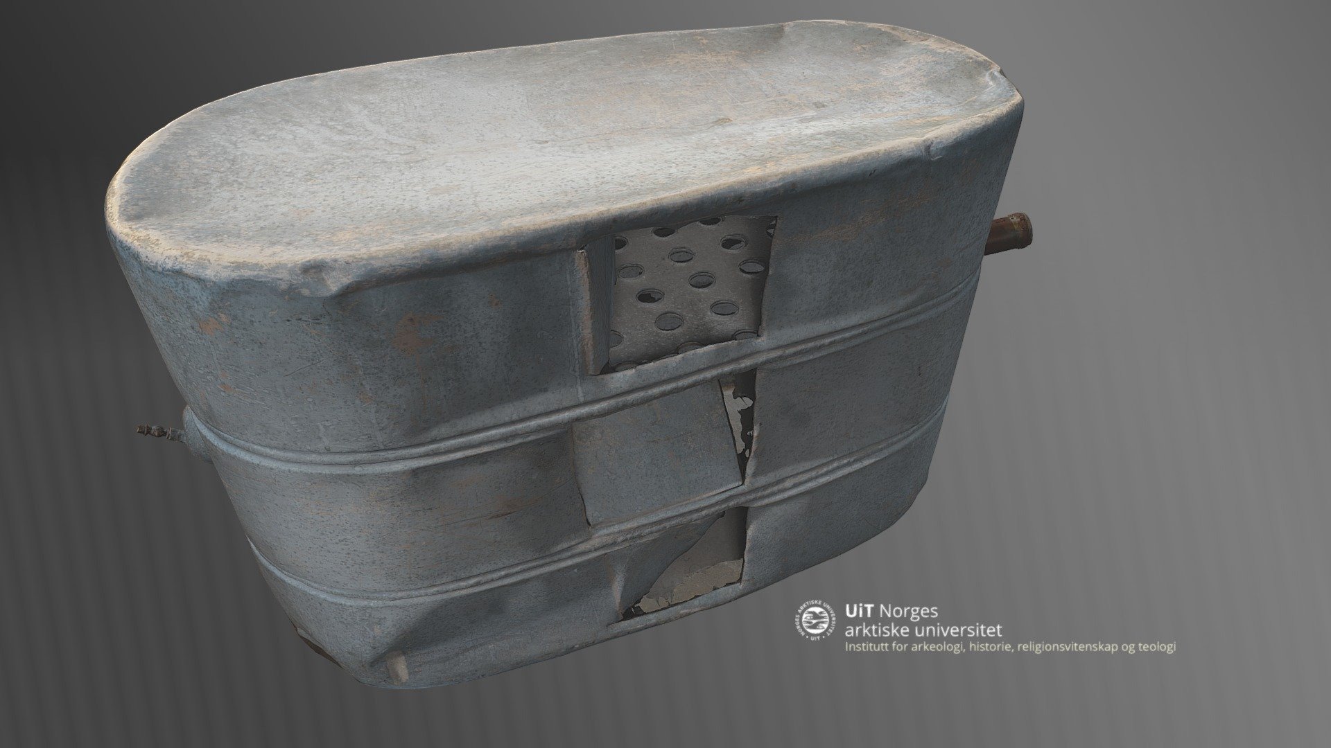 Bensintank fra flybåten 'Latham'. — Sketchfab embed 3D viewer