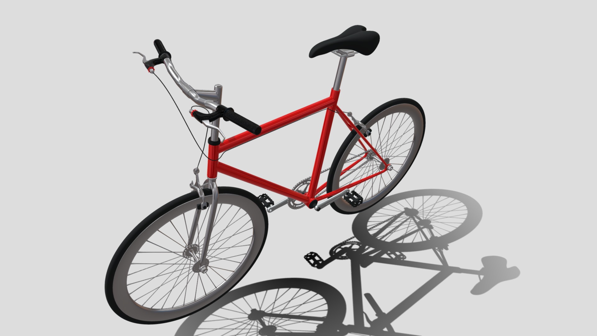 3D model Mountain Bike Bicycle - This is a 3D model of the Mountain Bike Bicycle. The 3D model is about a bicycle with a black frame.