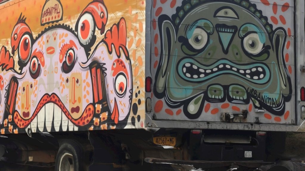 Street art on a truck