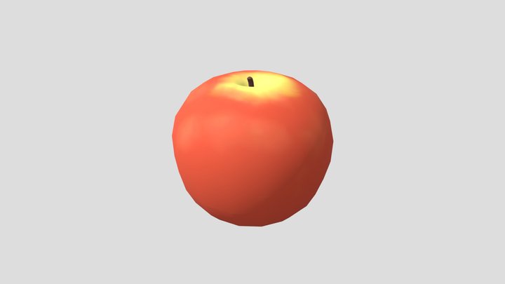 Free Low Poly Game Ready Apple 3D Model