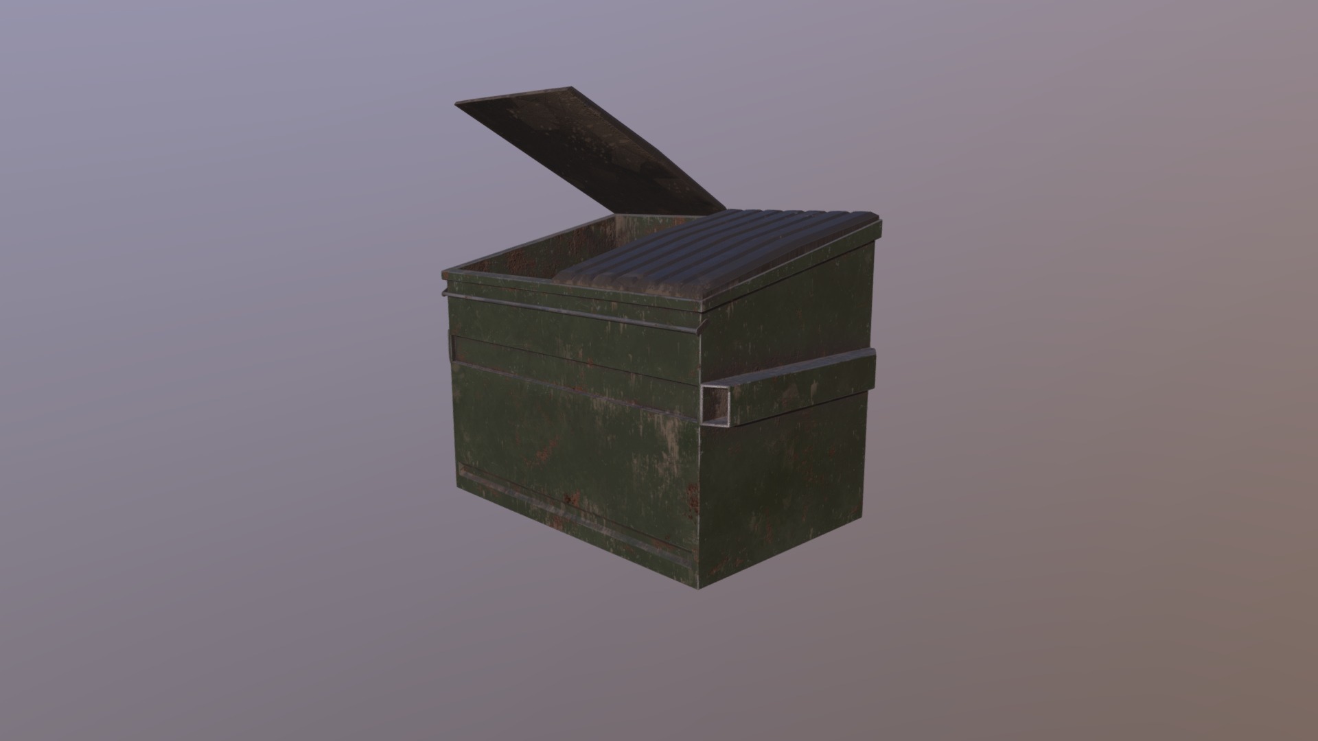 3D model Dumpster - This is a 3D model of the Dumpster. The 3D model is about a small wooden box.