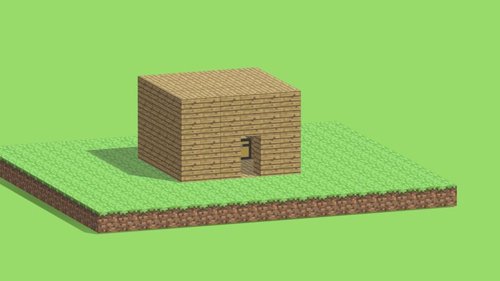 Minecraft noob house 3D Model