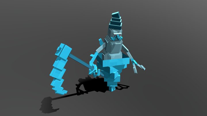 Snow Mutant-The ultimate Minecraft Frosty Boss 3D Model