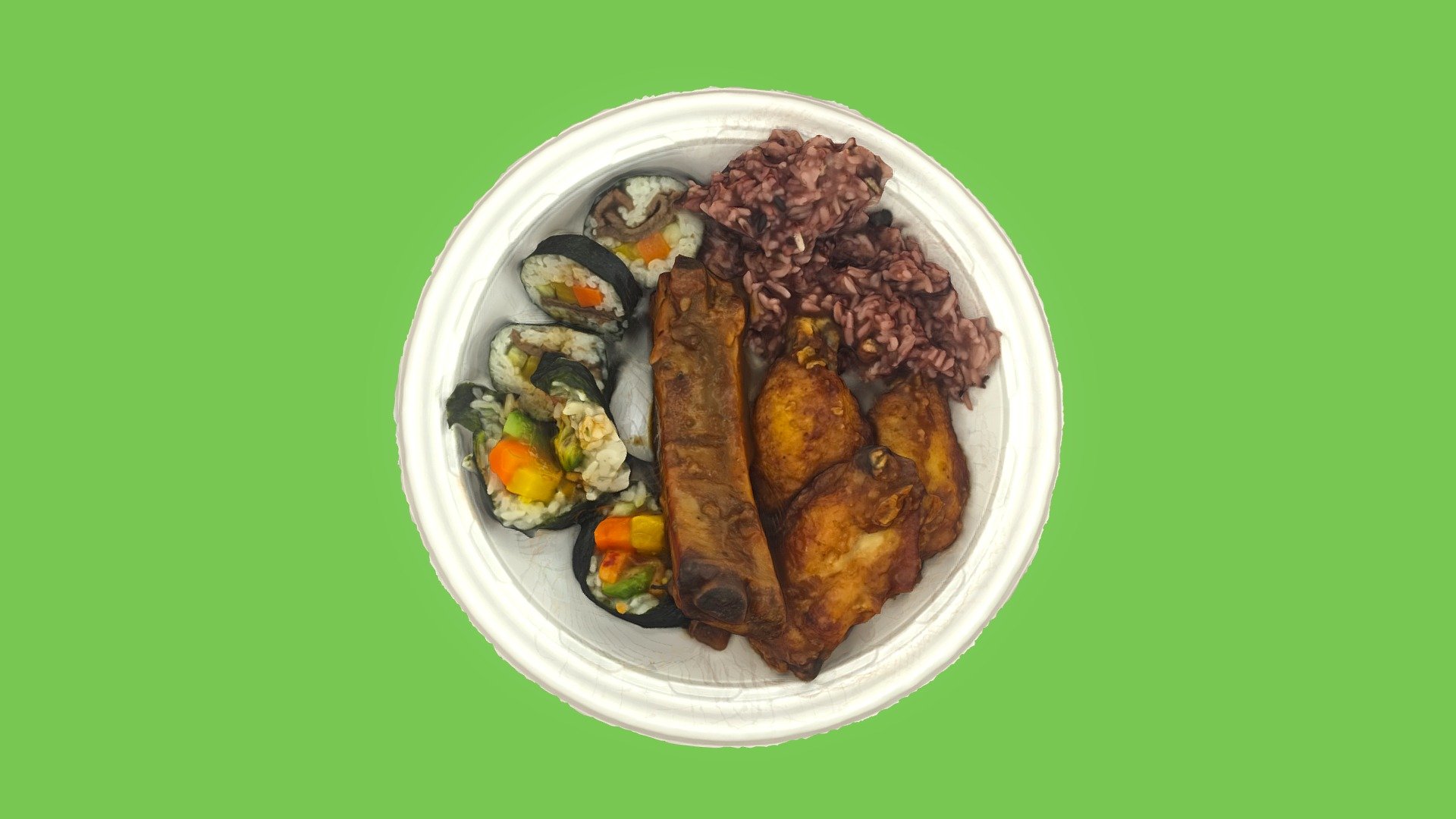 LUNCH — RIBS, FRIED CHICKEN, SUSHI