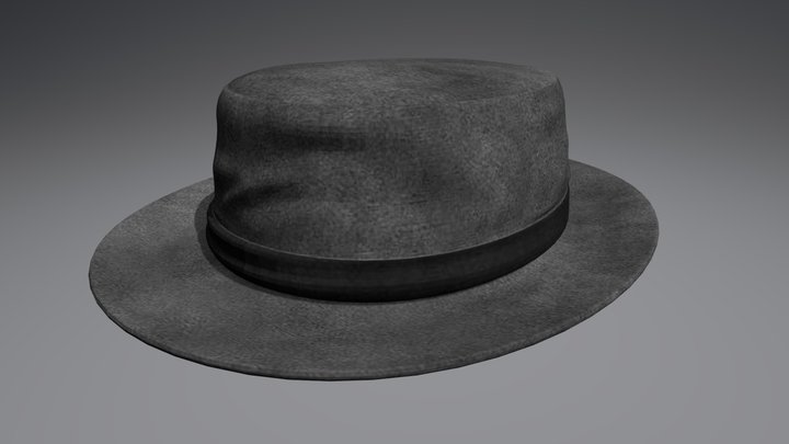 Stylish Hat (Dark) 3D Model