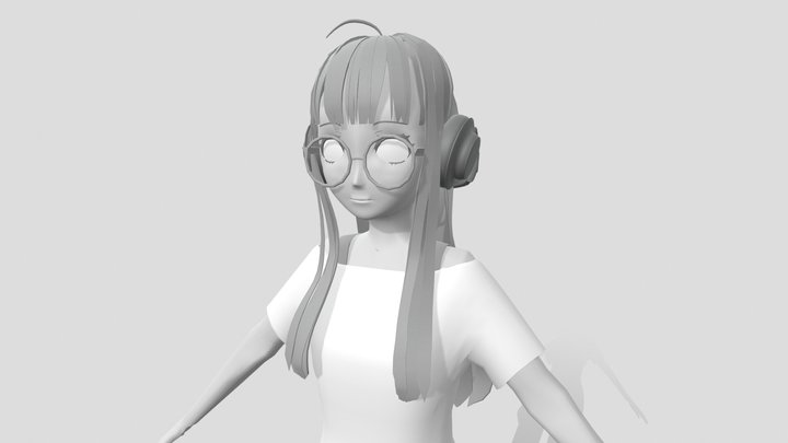 Futaba Sakura Untextured Model 3D Model