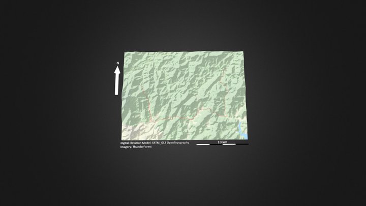 休婺古道_等高地图 – Free 3D Model STL