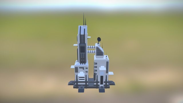 Sci-Fi Building 3D Model