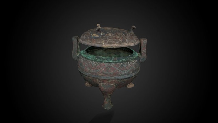 Bronze 'Ding' food vessel, 5th C BCE – Gratis 3D-model STL