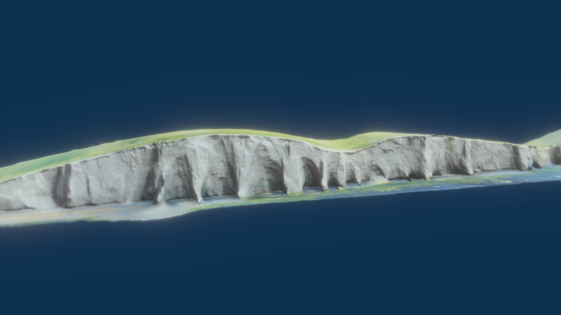Seven Sisters Sussex - UK -- low-poly