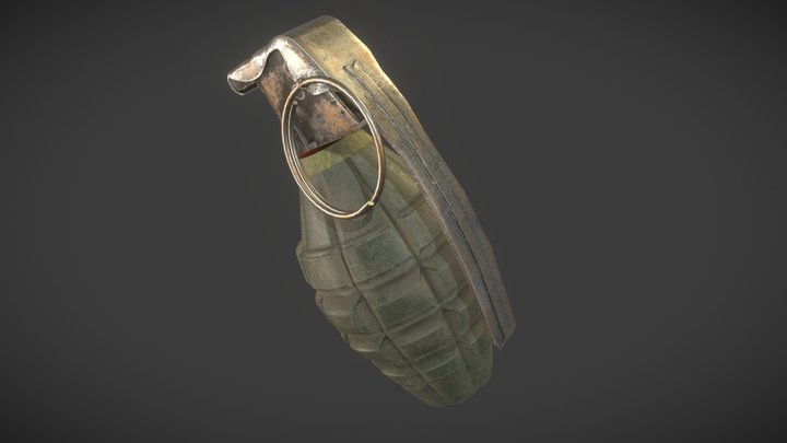 Pineapple Grenade 3D Model