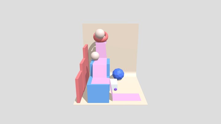 013_blue&pink 3D Model