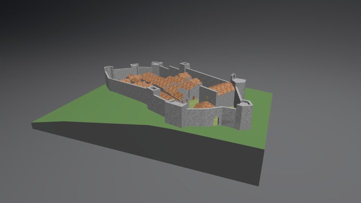Prata d'Ansidonia: Castello Camponeschi 3D Model