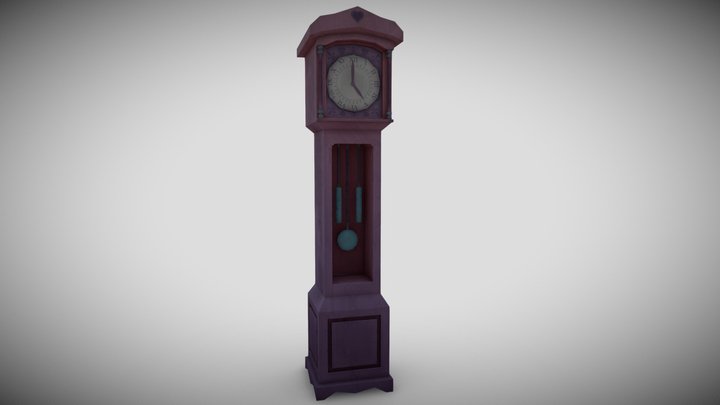 Grandfather Clock - Phantom Paws 3D Model