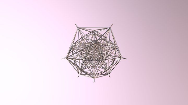 600-cell with lines 3D Model