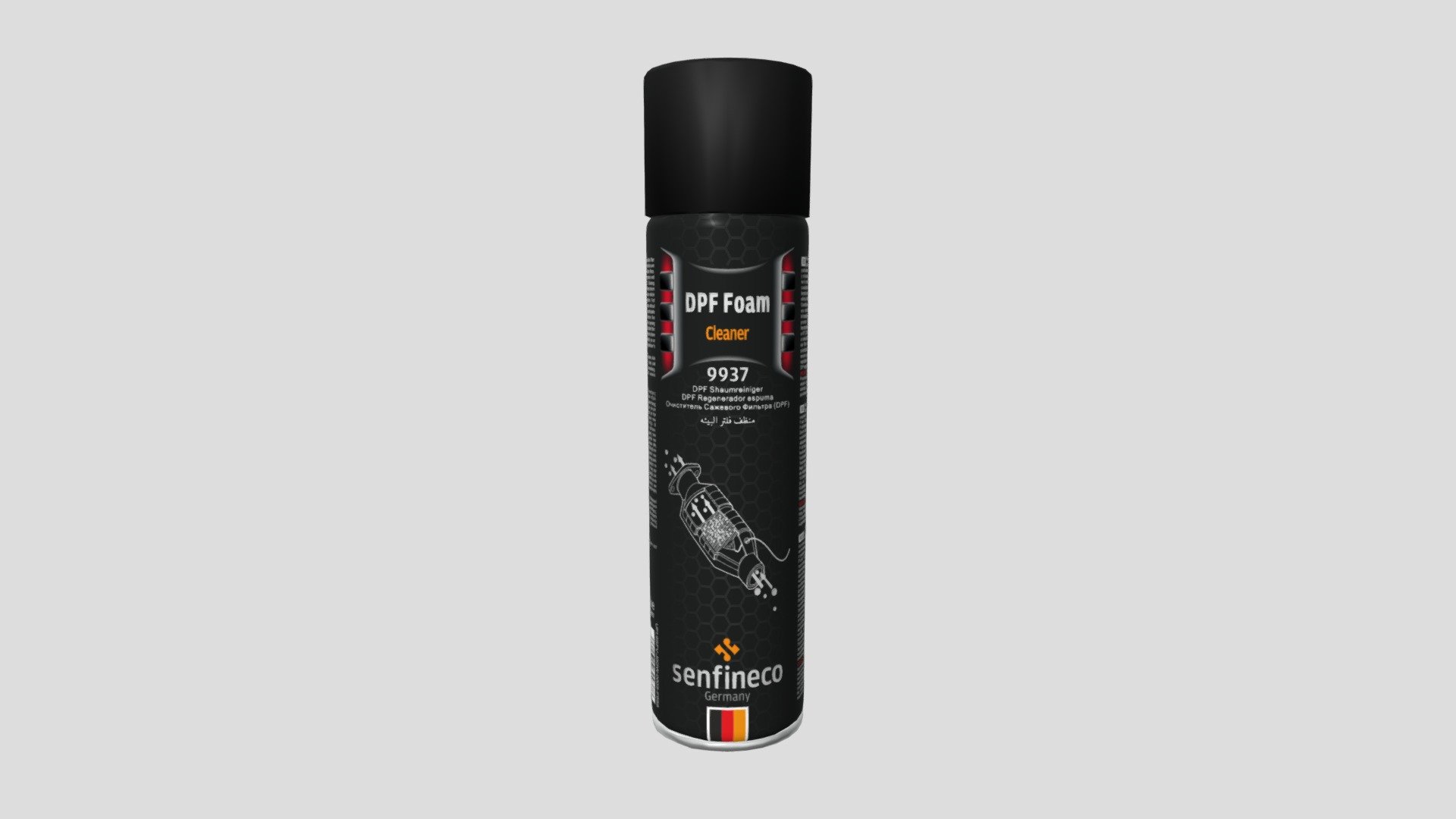9937 DPF Foam Cleaner — Sketchfab embed 3D viewer