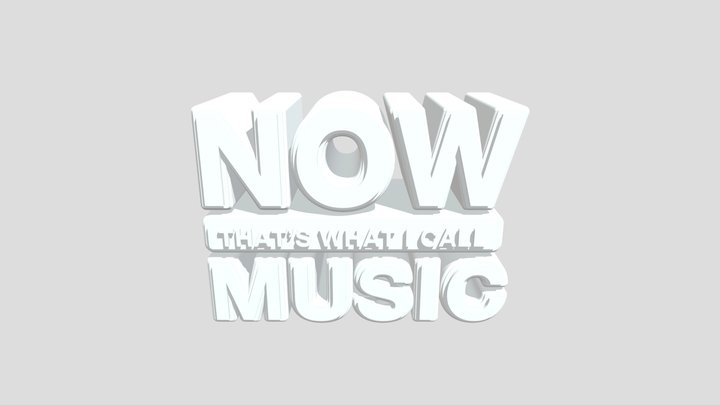 NOW MUSIC LOGO rounded 3D Model