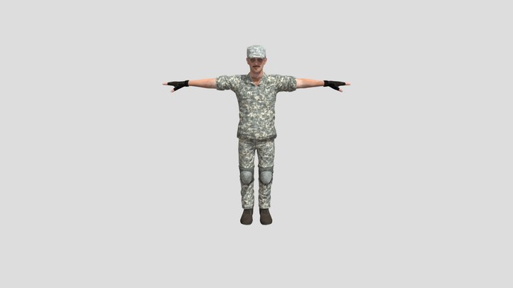 Army Officer 3D Model