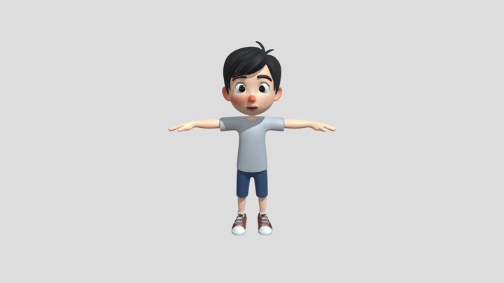 Cartoon Boy 3D Model