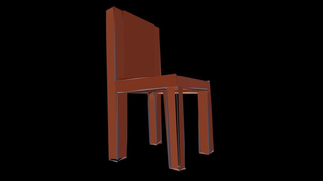 Silla a escala 3D Model