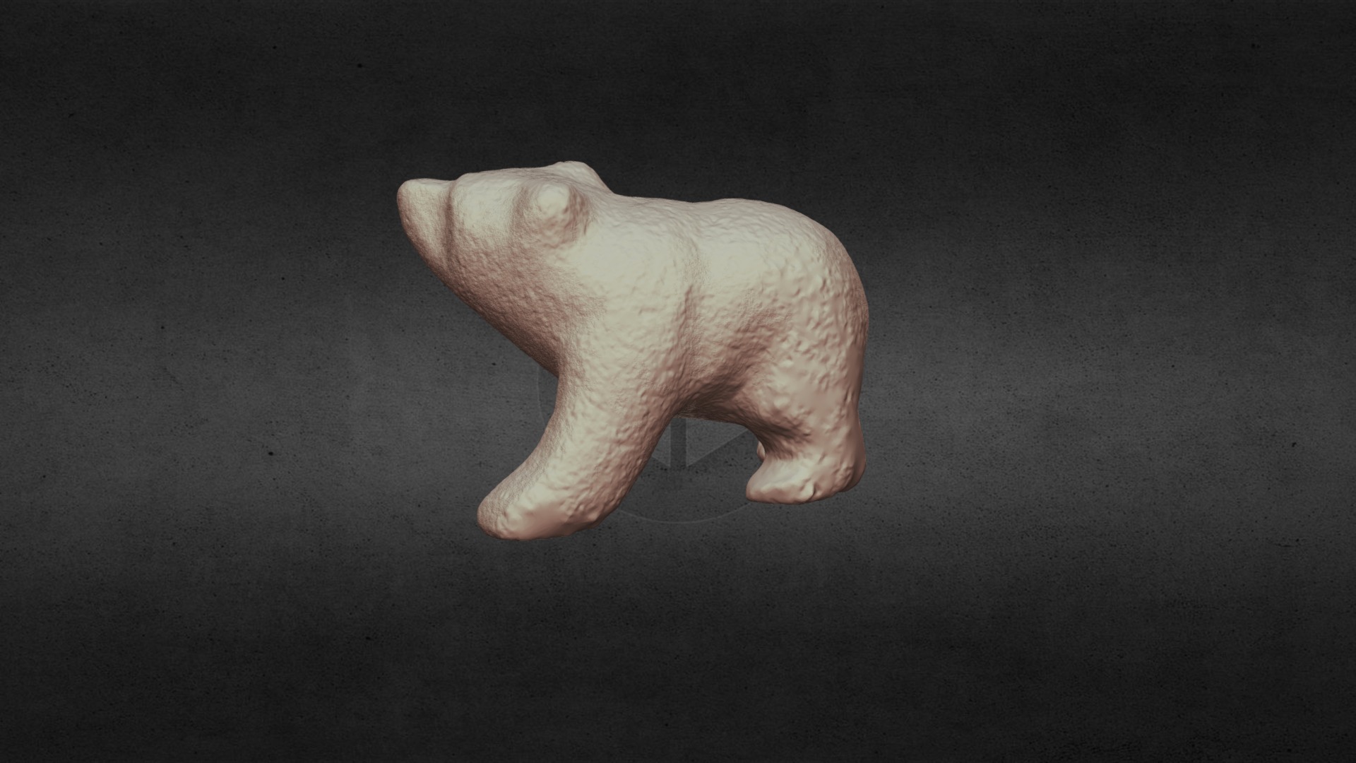 3D model Polar Bear - This is a 3D model of the Polar Bear. The 3D model is about a small clay animal.