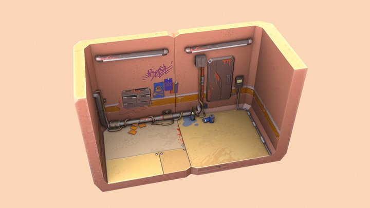 Corridor - Kryzstof Maziarz Fan Art 3D Model