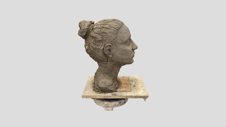 woman head sculpture 3D Model