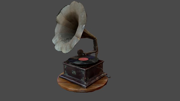 Vintage phonograph 3D Model