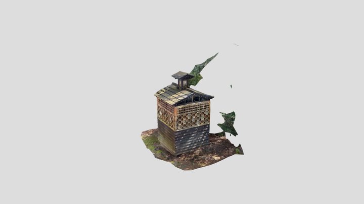 Japanese birds temple 3D Model