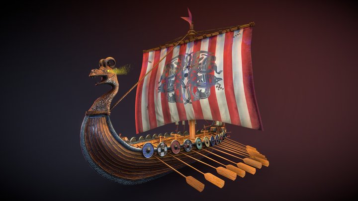 Viking Ship 3D Model