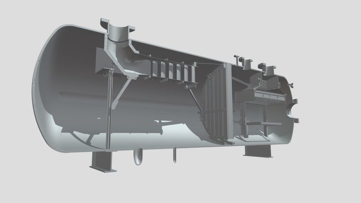 Separador bifásico/trifásico 3D Model