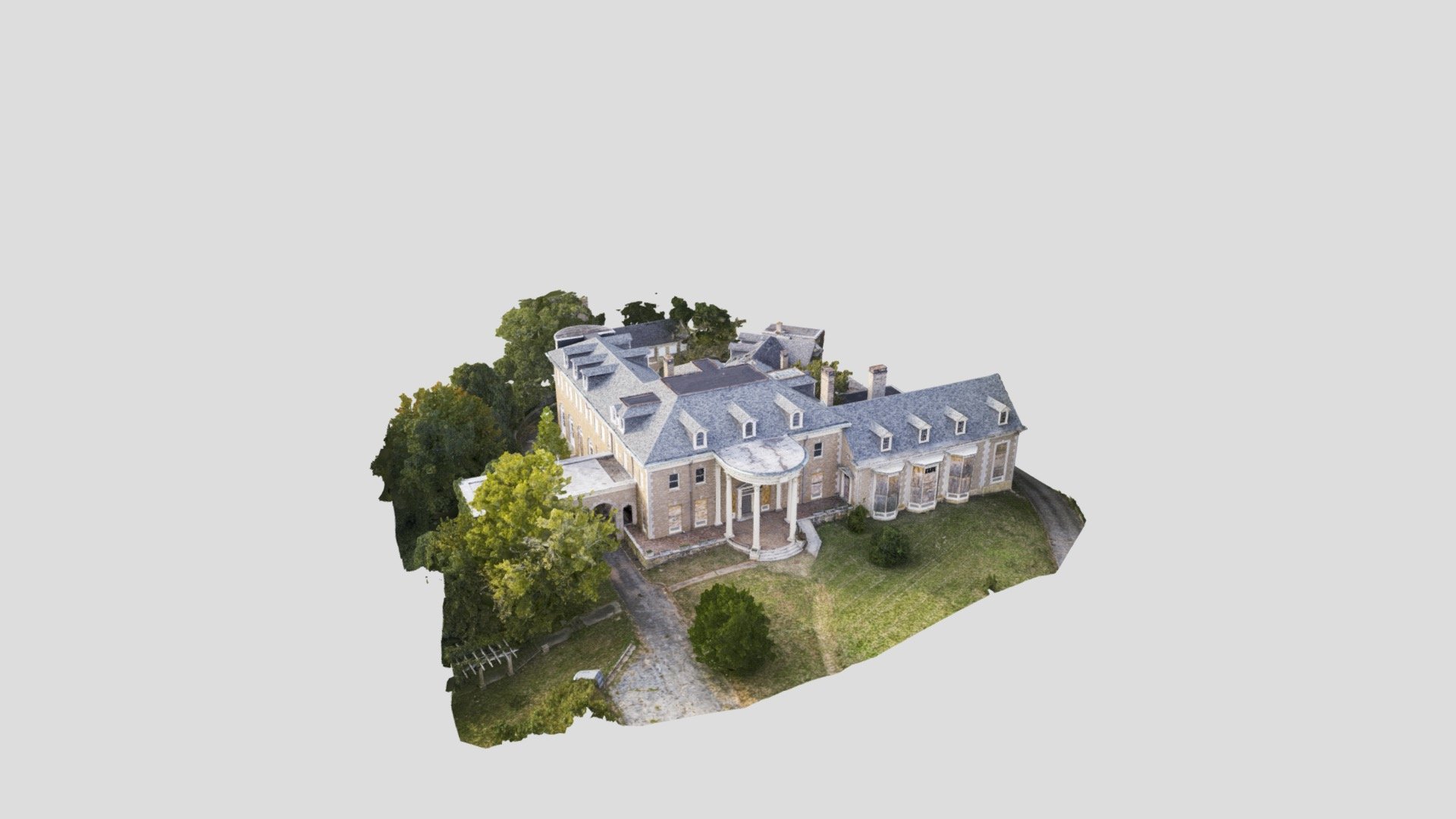 Briarcliff Mansion, Atlanta, Georgia - 3d Model By Joelsilverman 