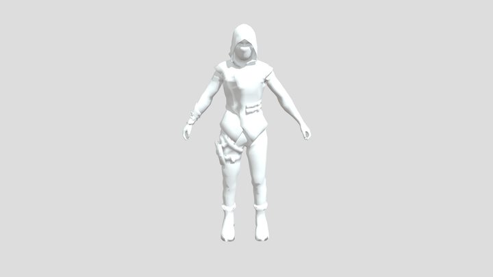 Blue Phoenix free fire character 3D Model