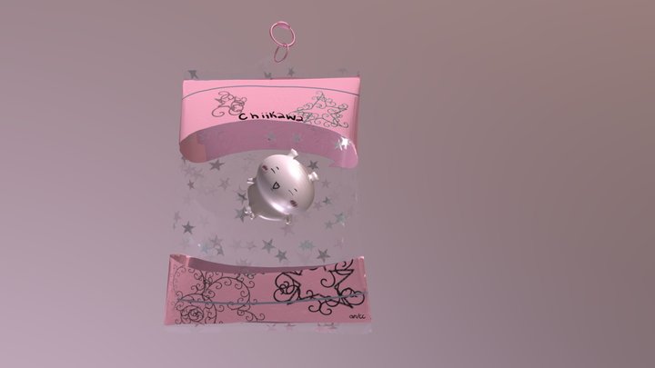 Chikawa Key Ring Keychain 3D Model