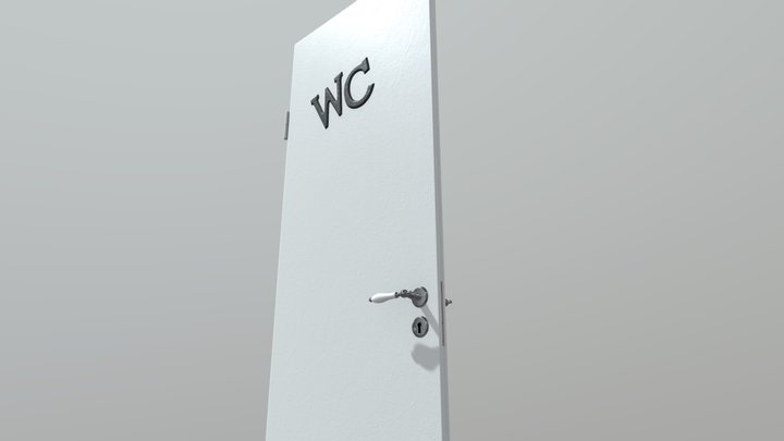 Bathroom Door 3D Model