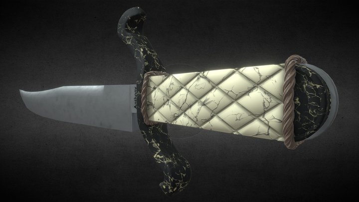 Bowie Knife 3D Model