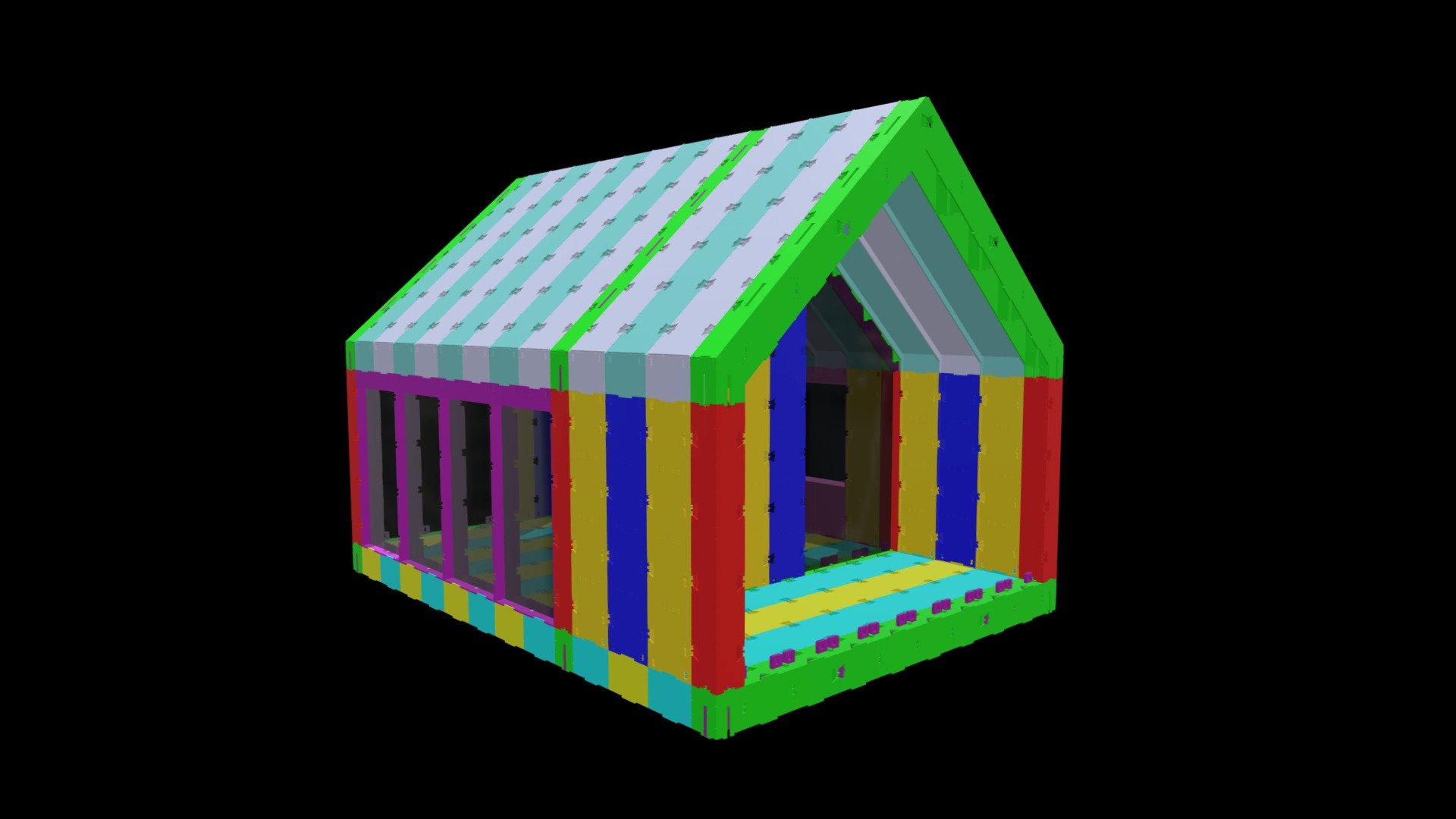 House 8 (edited 4mm MDF laser model)
