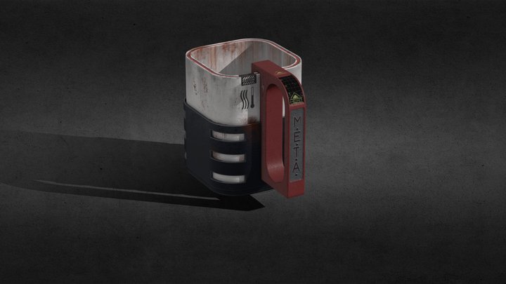 Cup from abandoned space station 3D Model