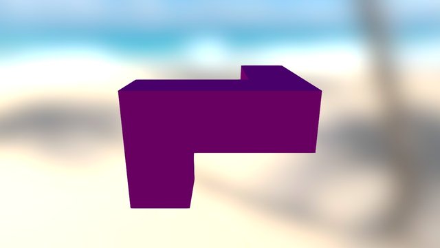 Purple Puzzle Cube Part 3D Model