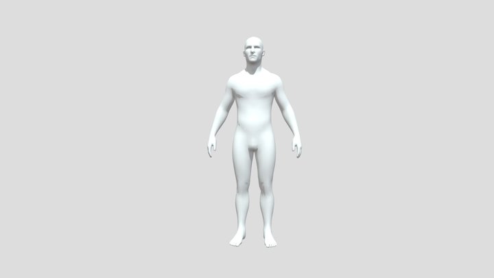 Base Male Low Poly 3D Model