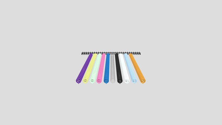 Click Binding Spines 3D Model