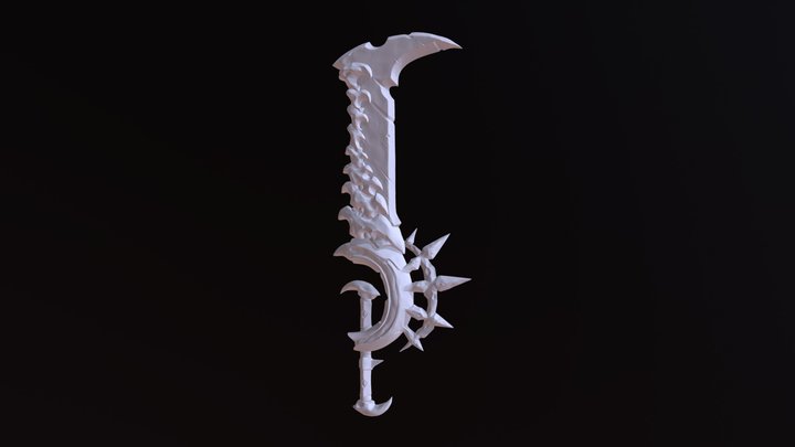 Skull Sickle Sculpt 3D Model
