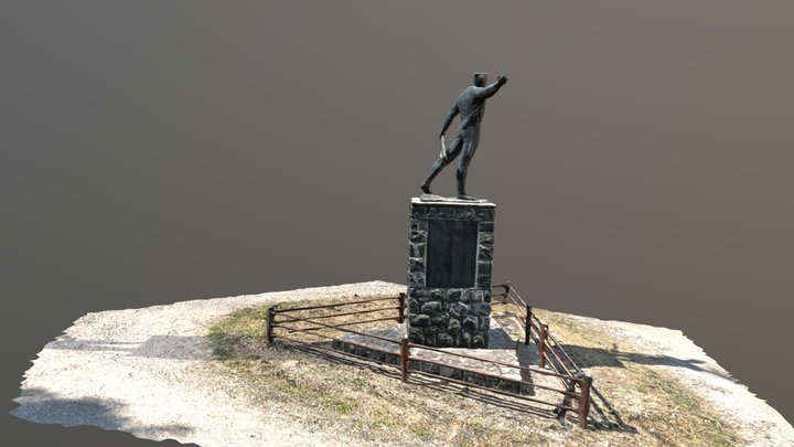Partisan Monument in the village of Martinovići 3D Model