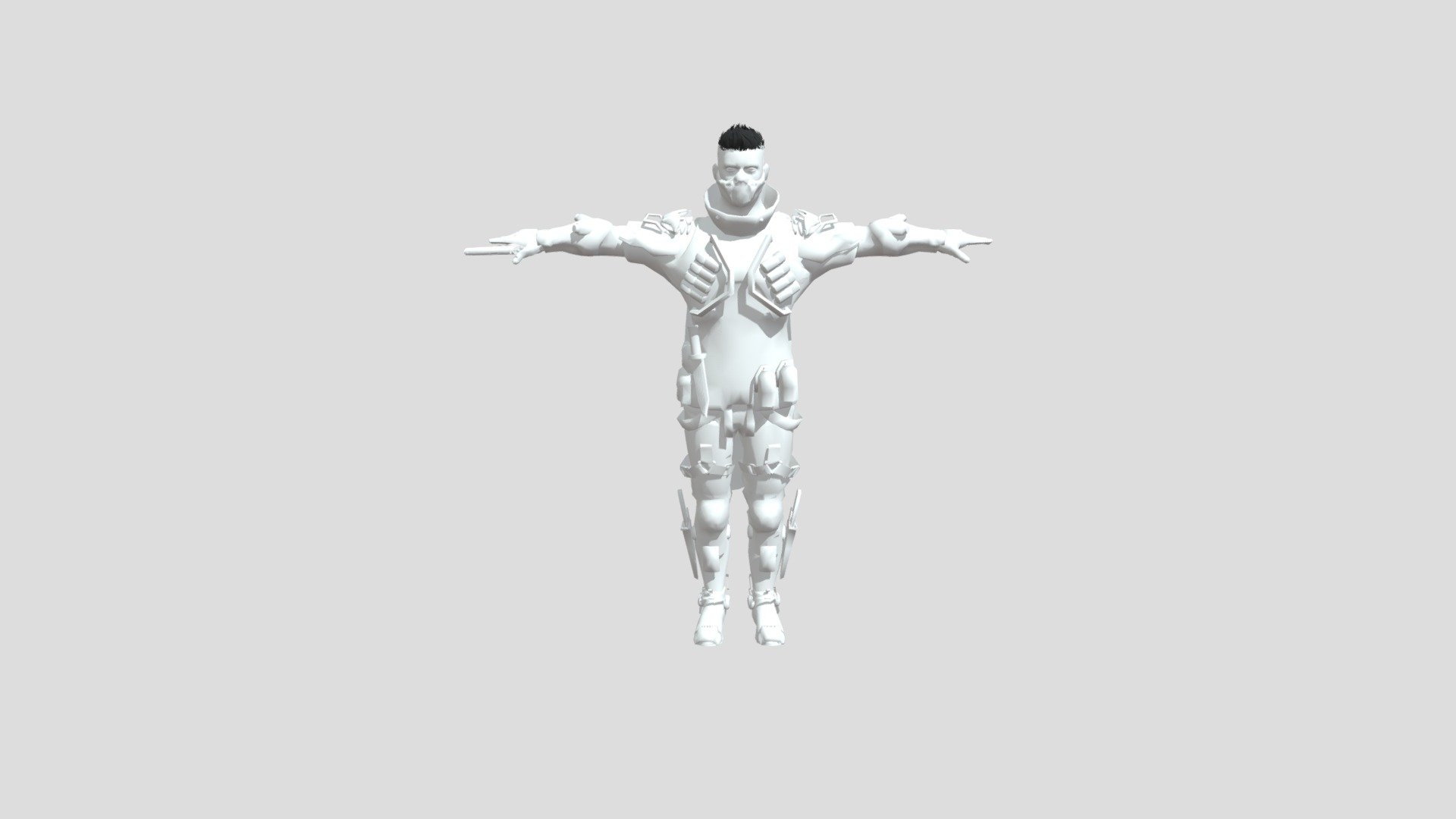 Pubg Carlo Rigged 3d model