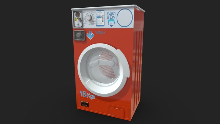 Laundromat Washing Machine – Free 3D Model STL