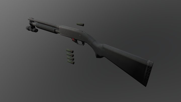 Franchi SPS-350 PN, 12 Gauge pump-action shotgun 3D Model